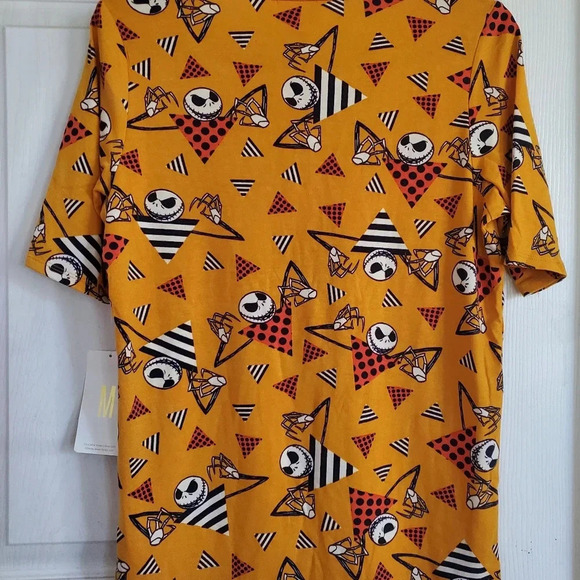 Lularoe nightmare before christmas jack skellington womans blouse, size medium - Picture 5 of 5